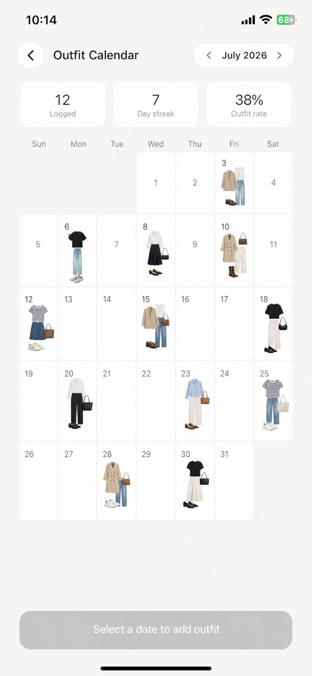 Outfit Calendar